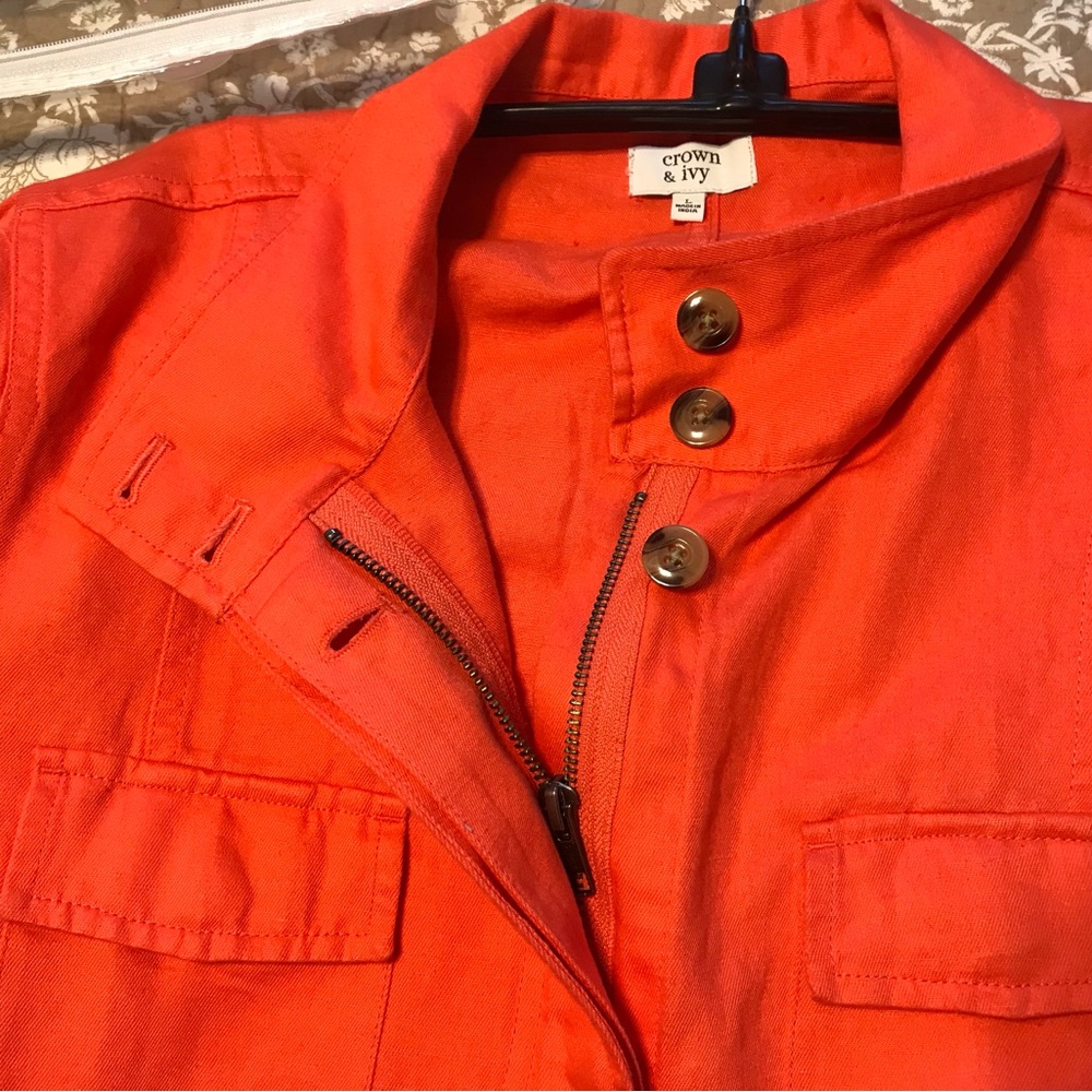 Crown & Ivy Orange Women's Jacket - Picture 6 of 7